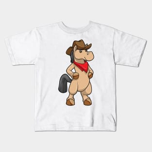 Horse as Cowboy Kids T-Shirt
